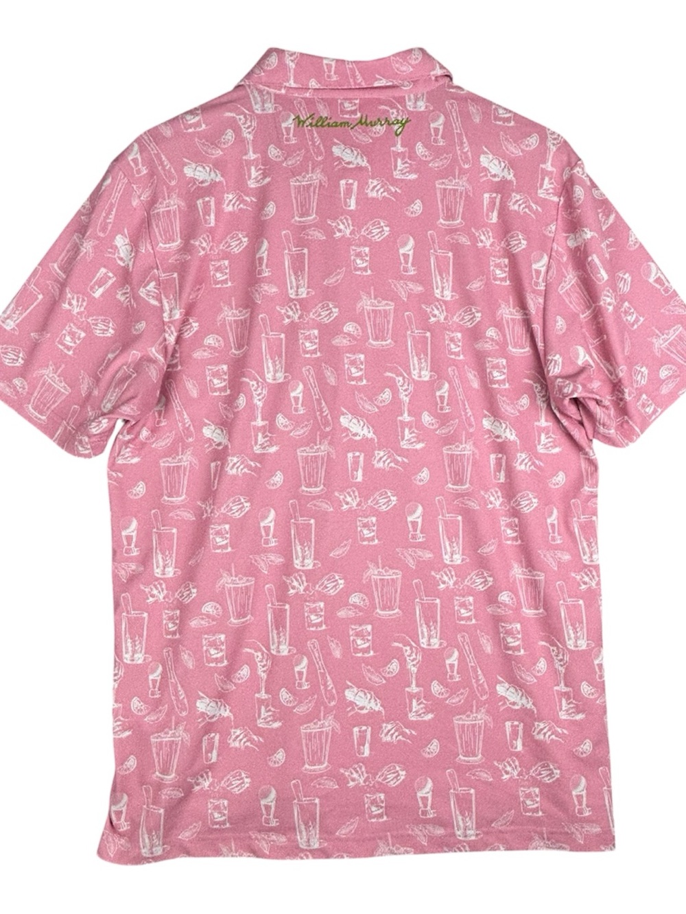 William Murray Shirt Men Medium Pink Minty Fresh Novelty Golf Polo - Picture 3 of 13